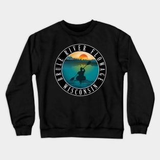 Brule River Flowage Wisconsin Kayaking Crewneck Sweatshirt